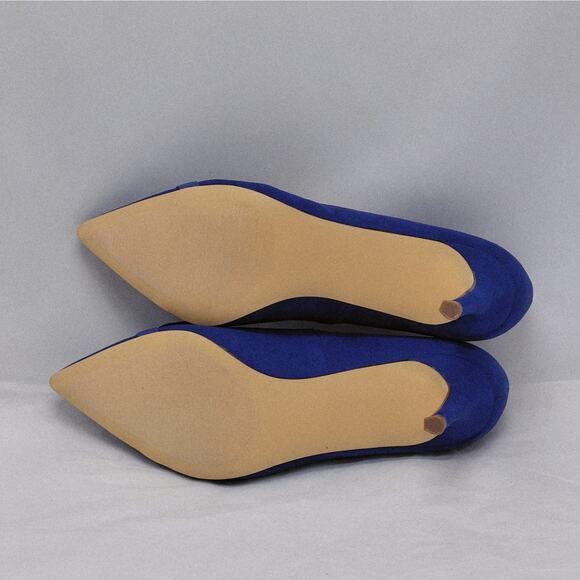 Journee Collection Womens Pumps Size 6 Blue Pointed Toe Heels Formal Wedding - Picture 7 of 9